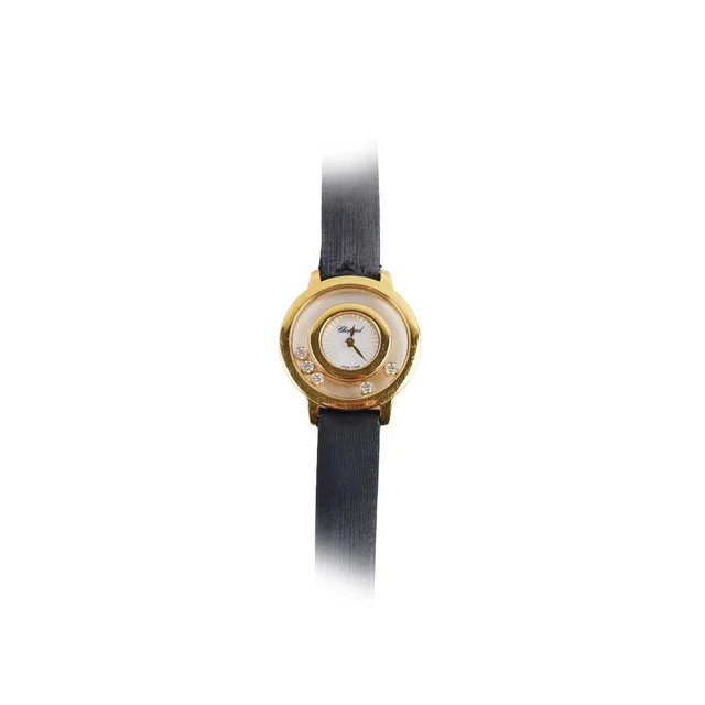 Chopard Happy Diamonds Icons Watch 209417-0001 in Leather from The Purse Affair