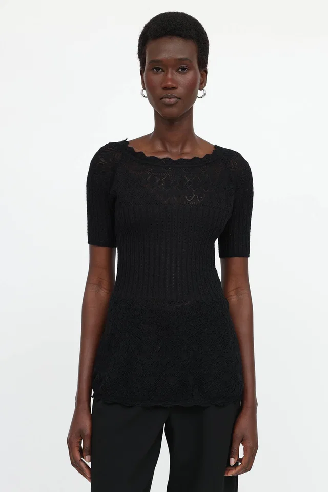 Prada 2012 Mohair Knit Top from VSP Consignment