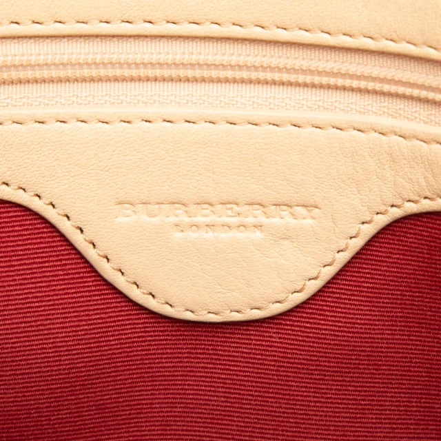 Beige Burberry House Check Canvas Handbag in Beige Canvas from Designer Revival, photo 5 of 6