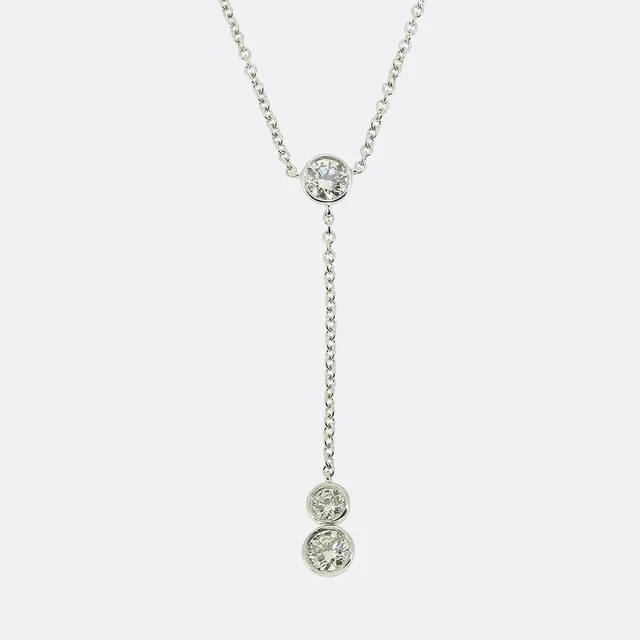 Tiffany & Co. Diamonds By The Yard Drop Pendant Necklace from The Vintage Jeweller