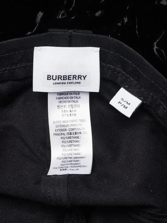 Burberry Vinyl Oversized Rain Bucket Hat Size S/M in Black from Yoogis, photo 7 of 8
