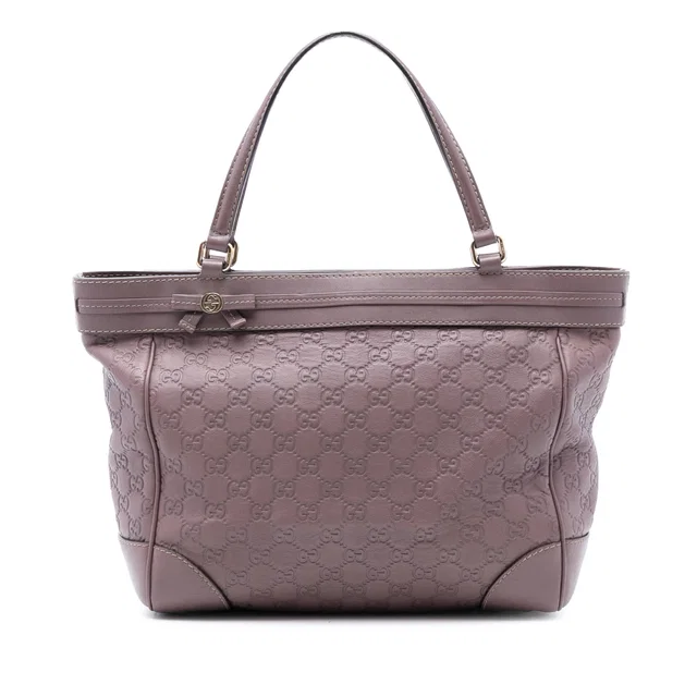 Purple Gucci Guccissima Mayfair Tote in Purple Leather from Designer Revival
