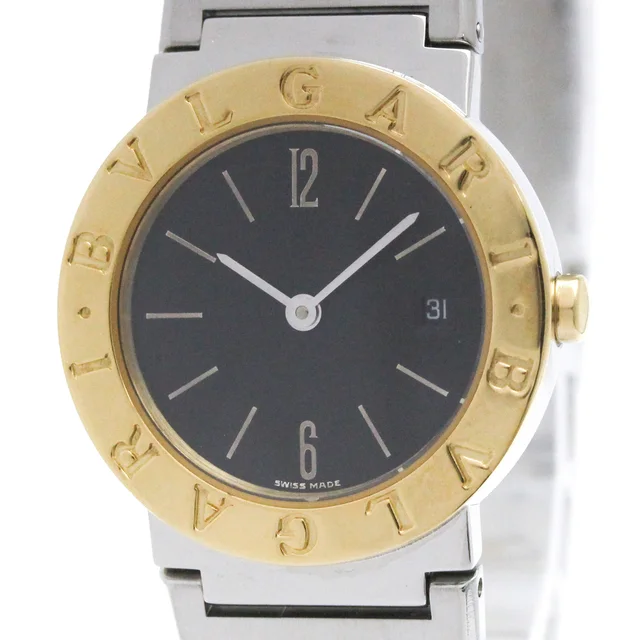 BVLGARI BVLGARI- 18K Gold Steel Ladies Watch BB26SGD Polished in Black from Elady