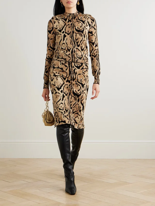 STELLA MCCARTNEY Cloud jacquard-knit midi skirt, photo 2 of 2 from NET-A-PORTER (Canada)