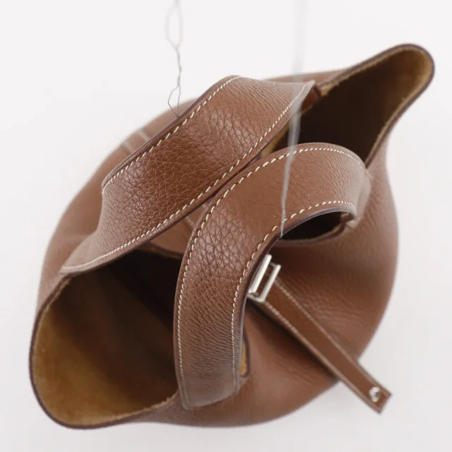 Hermès Picotin Lock18 PM Clemence Handbag in Brown Calfskin from LuxUness, photo 5 of 14
