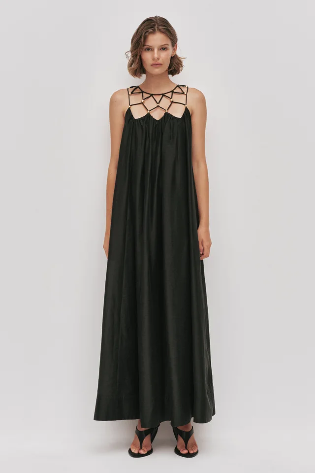 AJE Della Beaded Dress in Green from Aje, photo 1 of 1