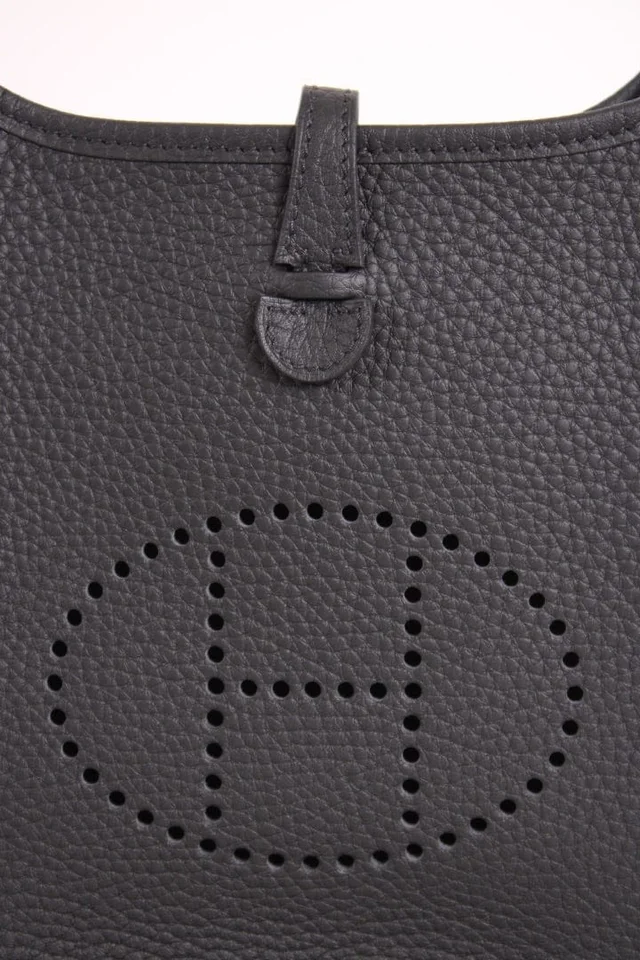 Hermès Mini Evelyne Clemence Black in Black Clemence leather from Luxury Promise, photo 2 of 2