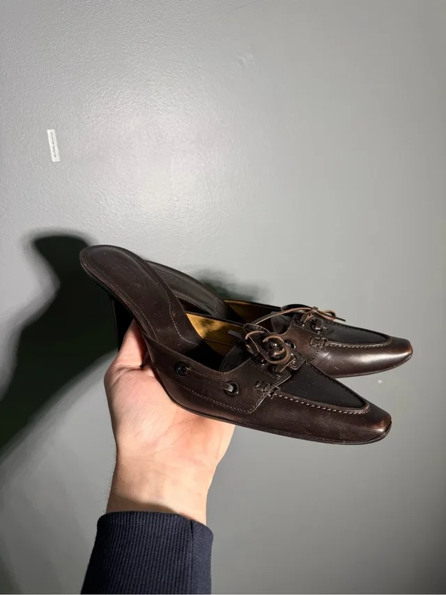 Tod's Sabot Leather Heeled Mules Women’s Size 10.5 from Poshmark