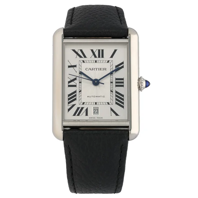 Cartier Tank Solo WSTA0040 31mm Stainless Steel Watch in Leather from H&T