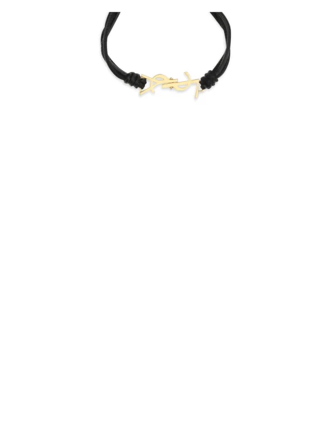 Saint Laurent Cassandre Bracelet — Black Calf Leather Bracelets in Black Calfskin from HEWI, photo 2 of 3