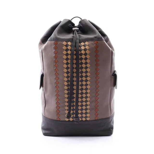 Bottega Veneta Intrecciato Leather Backpack in Woven leather from LuxUness
