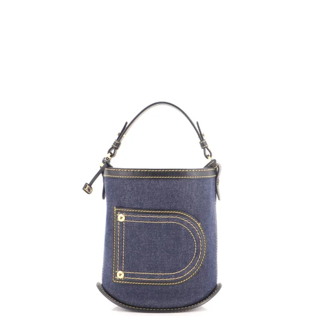Delvaux Mini Pin Bucket Bag in blue Denim from Poshmark