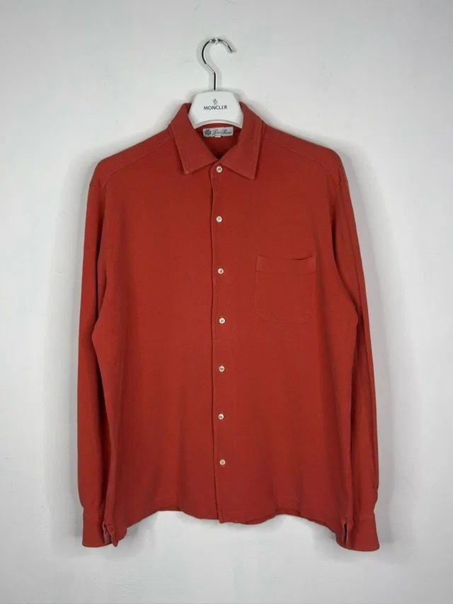 Loro Piana Long-Sleeve Button-Down Shirt in orange from Poshmark