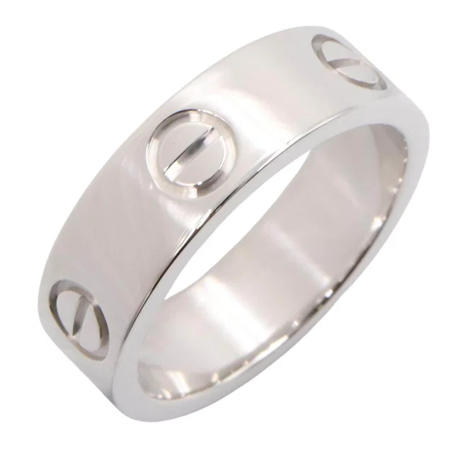 Cartier Love Au750 White Gold Ring Size 51 in White from LuxUness