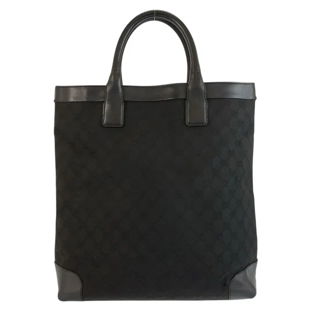 Gucci Black GG Canvas Leather 002 Tote Bag in Black Canvas from The Reluxe