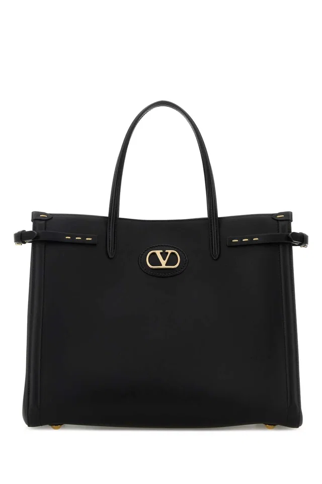 Valentino Garavani Shoulder Bag — Black in Black Suede from HEWI