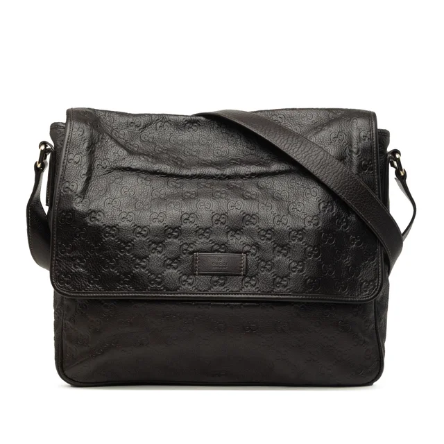 Brown Gucci Guccissima Messenger Bag in Brown Leather from Designer Revival, photo 1 of 1