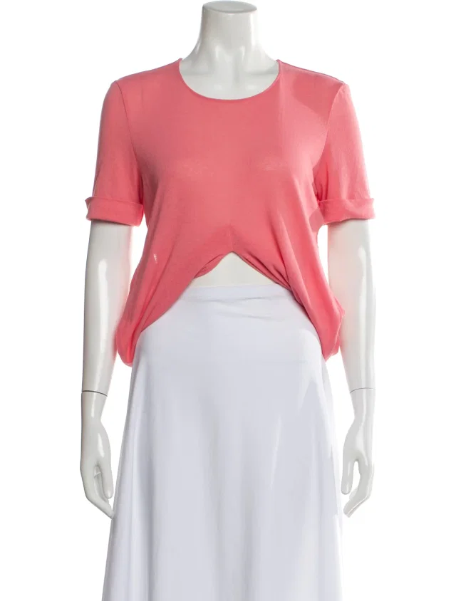 Balmain Crew Neck Short Sleeve Top in pink from The RealReal