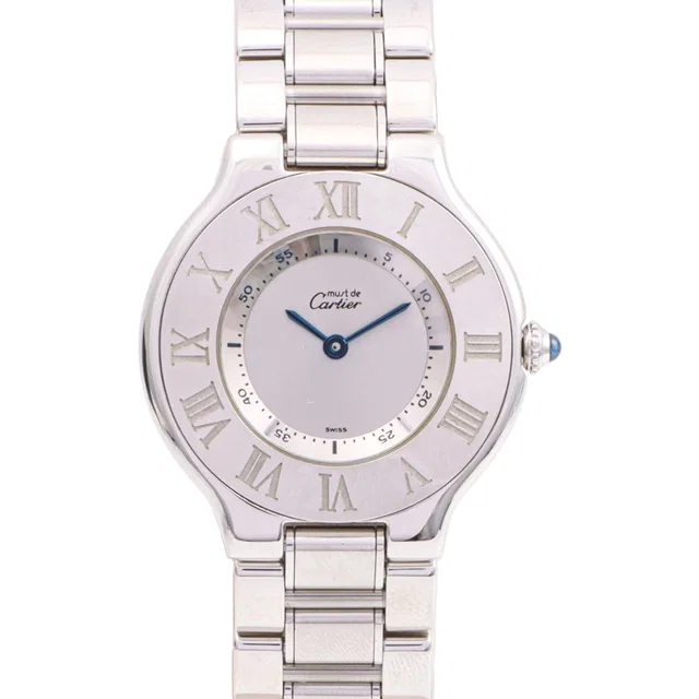 Cartier Must 21LM W10110T2 Quartz Silver in Silver from VINTAGE QOO TOKYO