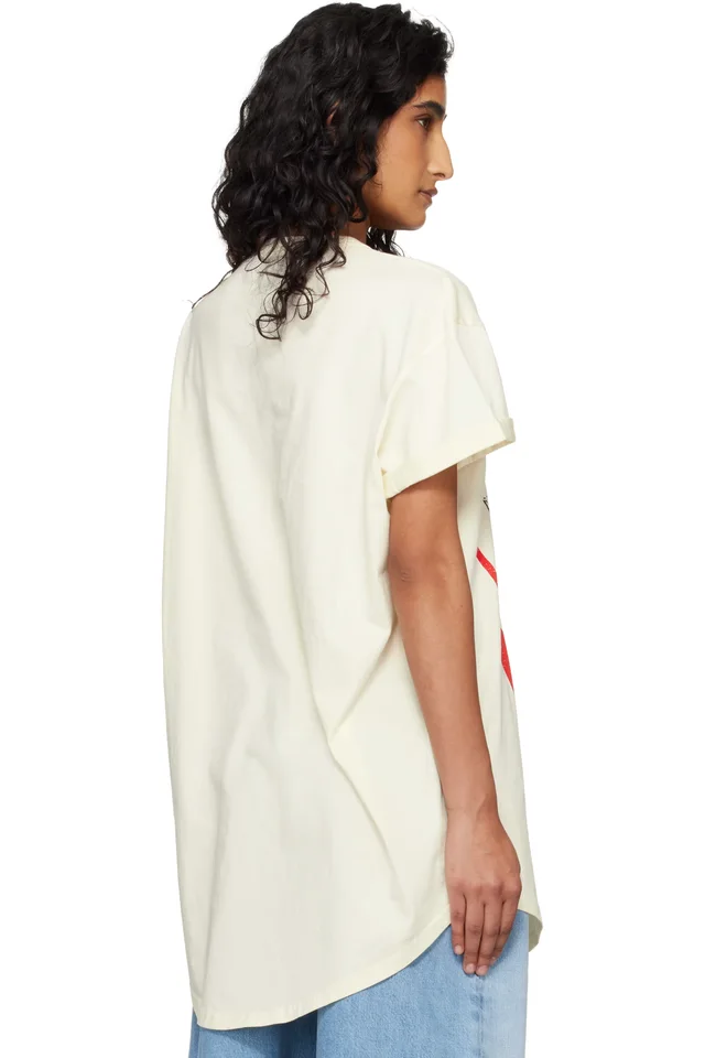Vivienne Westwood Off-White Swirl Longline T-shirt, photo 3 of 4 from SSENSE