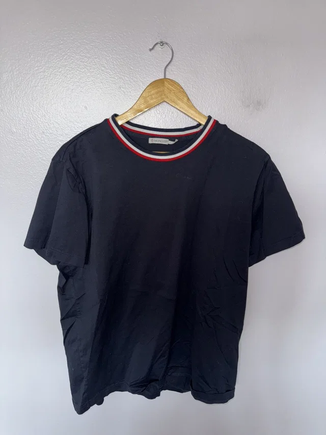 Moncler Tri-Color Navy T-Shirt (Size Xl) in blue from Grailed