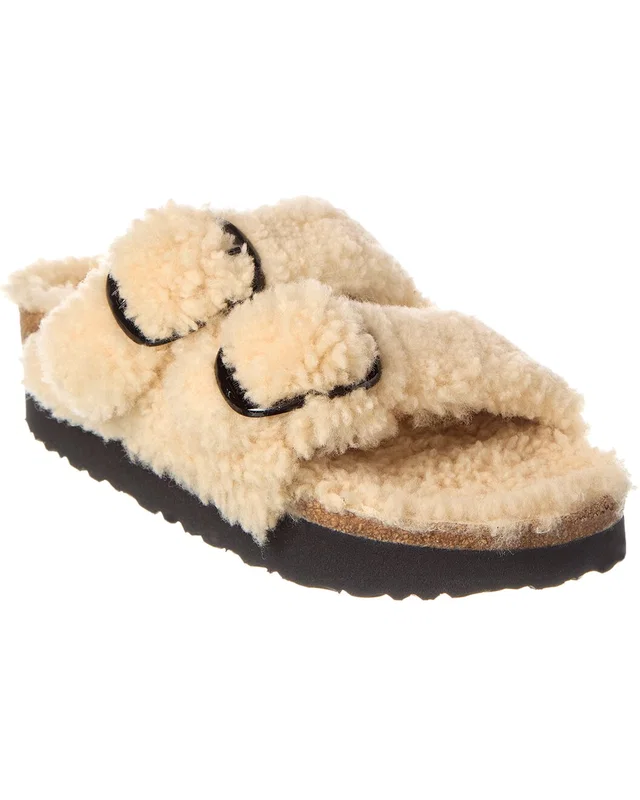 Papillio by Birkenstock Arizona Big Buckle Narrow Shearling Sandal, image 1 of 1 from Rue La La