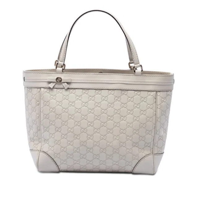 Beige Gucci Guccissima Mayfair Tote in Beige Leather from Designer Revival