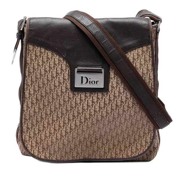 Brown Dior Diorissimo Trotter Canvas Street Chic Crossbody in Brown Canvas from Designer Revival