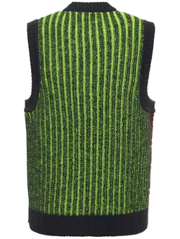 Agr Knit Vest with Round Neckline in 100% Wool, photo 5 of 6 from LUISAVIAROMA