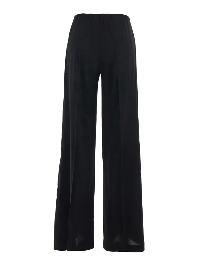 JUCCA Black Women's Pants with Elastic Waistband in Black, photo 4 of 6 from Gaudenzi Boutique