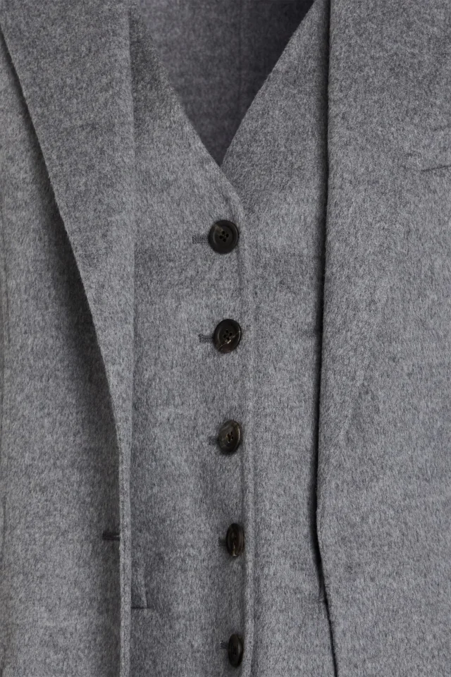 Peter Do Layered Wool and Cashmere-Blend Felt Blazer in Grey, photo 4 of 4 from THE OUTNET
