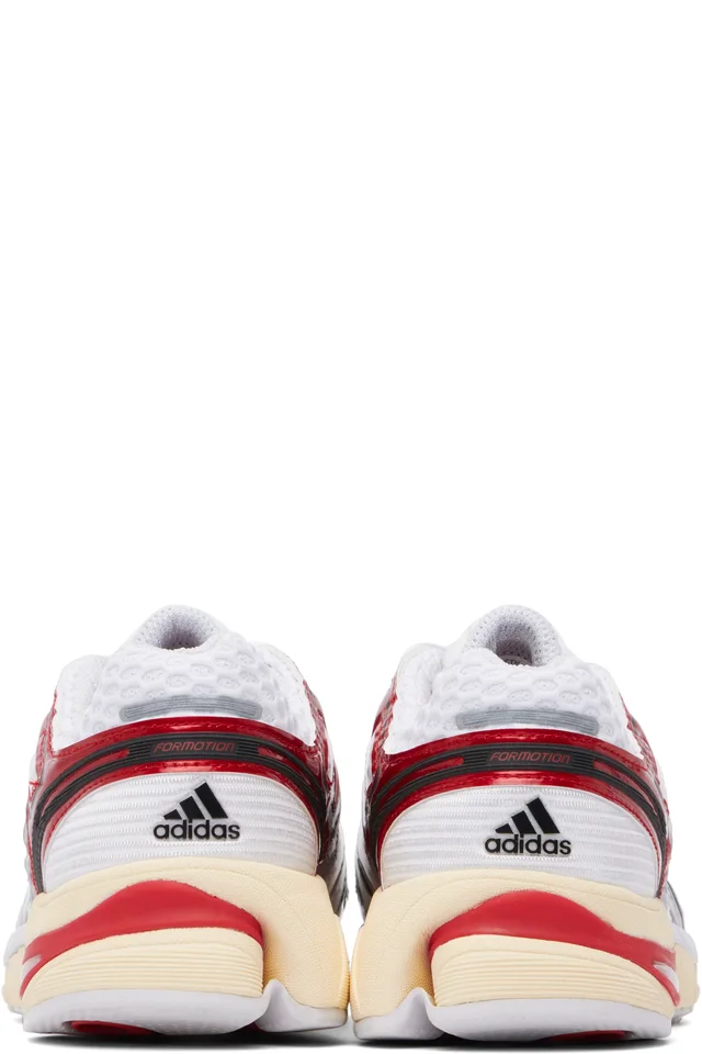 adidas Originals White & Red Adistar Control 5 Sneakers, photo 2 of 5 from SSENSE