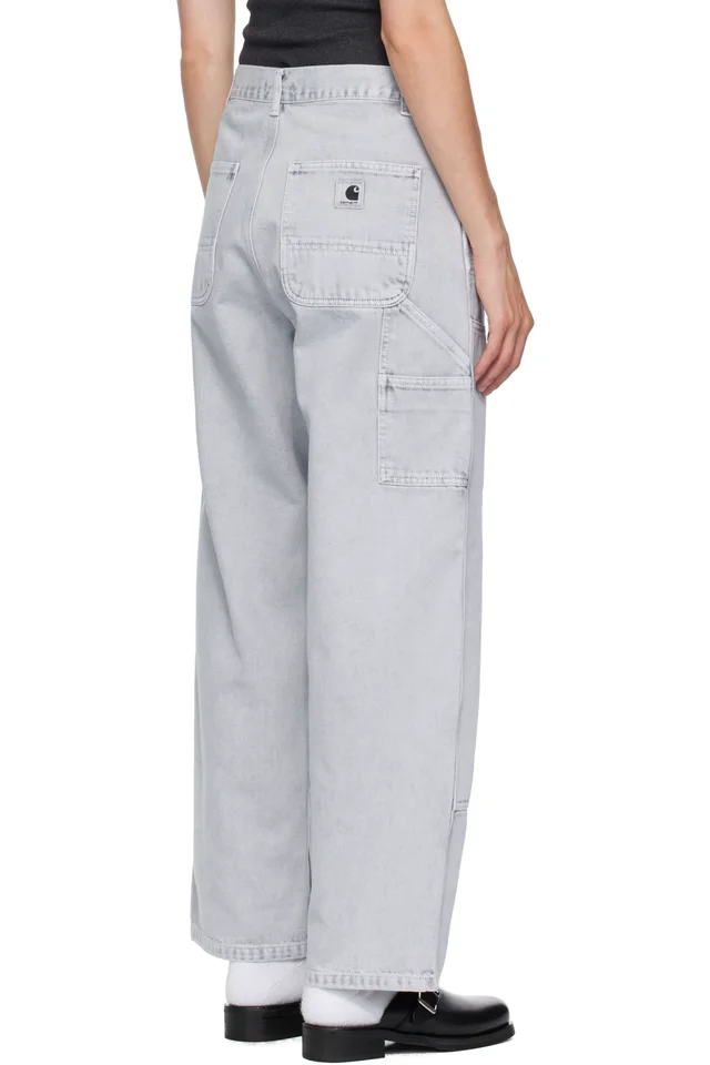 Carhartt Work In Progress Gray Brandon Double Knee Jeans, photo 3 of 4 from SSENSE
