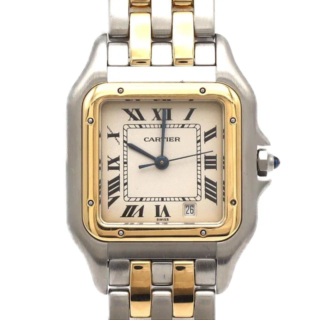 Cartier Panthere MM Stainless Steel Yellow Gold Quartz in Yellow from LuxUness