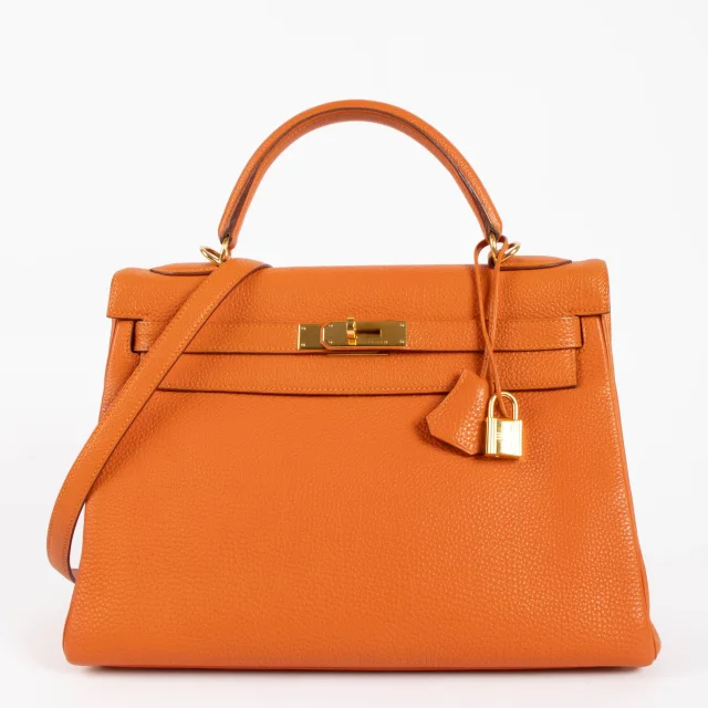 Hermès Kelly 32 Orange Togo GHW in Orange Togo leather from Labellov, photo 3 of 18