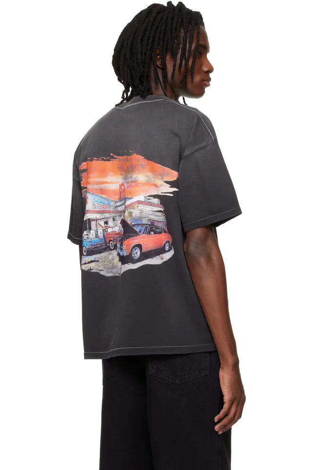 Represent Black 24 Hour Service T-shirt, photo 3 of 4 from SSENSE
