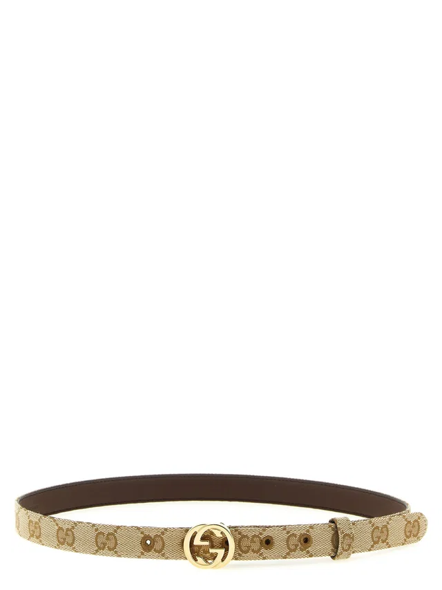 Gucci Incrocio Gg Belt — Beige in Beige Woven leather from HEWI