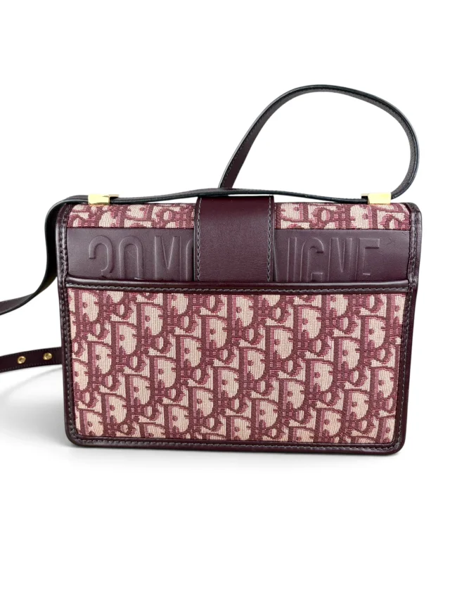 Dior Burgundy Oblique 30 Montaigne Flap in Burgundy Canvas from Season 2 Consign, photo 3 of 9