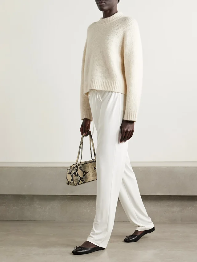 NILI LOTAN Tomaso cashmere and silk-blend sweater in White, photo 2 of 2 from NET-A-PORTER (Canada)
