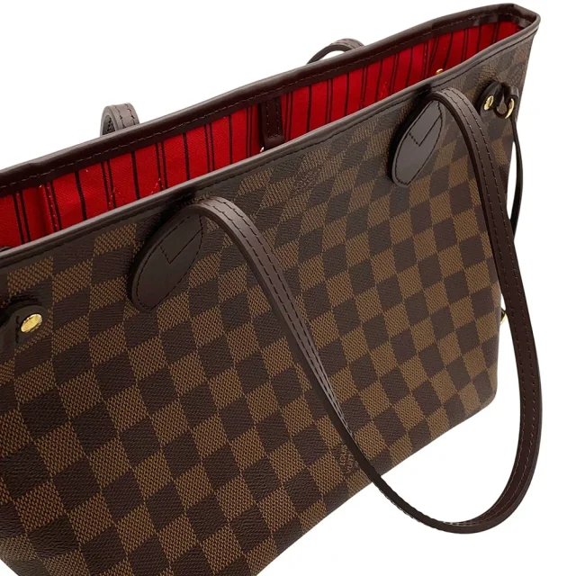 Louis Vuitton Neverfull RedN41359 Damier Ebene Canvas Size PM in Brown Canvas from GALLERY RARE, photo 8 of 14