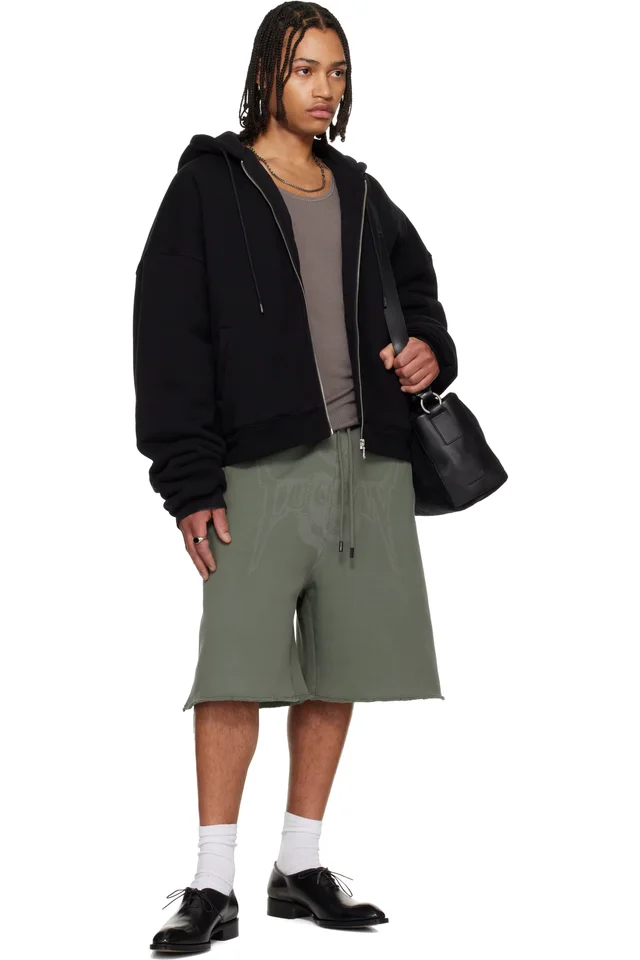LU'U DAN Green Zoku Shorts, photo 4 of 4 from SSENSE