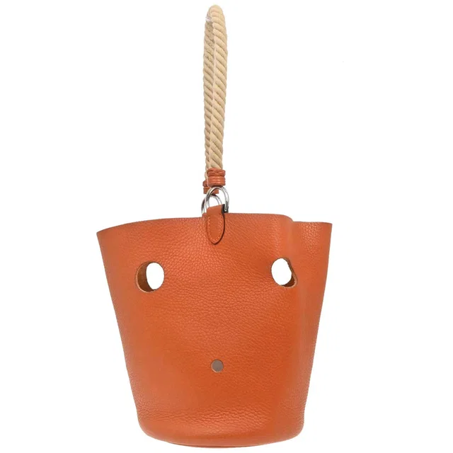 Hermès 2005 Orange Taurillon Clemence Mangeoire PM Handbag in Orange Clemence leather from AMORE Vintage Tokyo