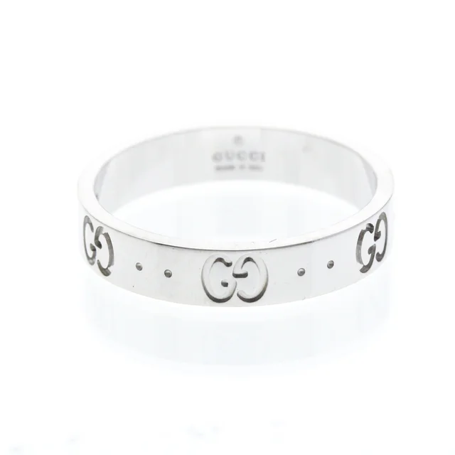 Gucci Icon Ring White Gold (18K) Fashion No Stone Band Ring Silver in Silver White gold (18K) from Elady