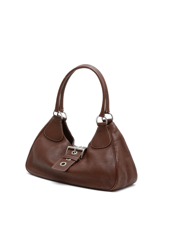 Prada Vitello Daino Buckle Shoulder Bag in Leather from A Retro Tale, photo 2 of 8