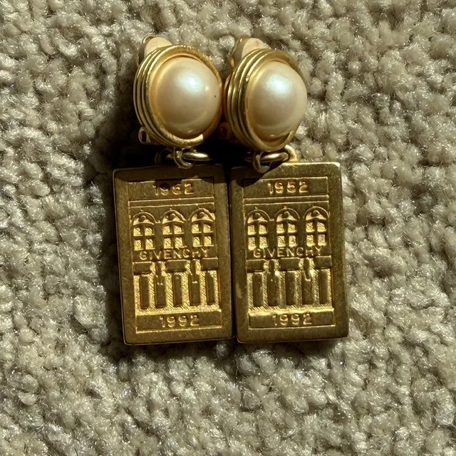 Givenchy Women's Earrings - Gold in gold from Depop, photo 1 of 1