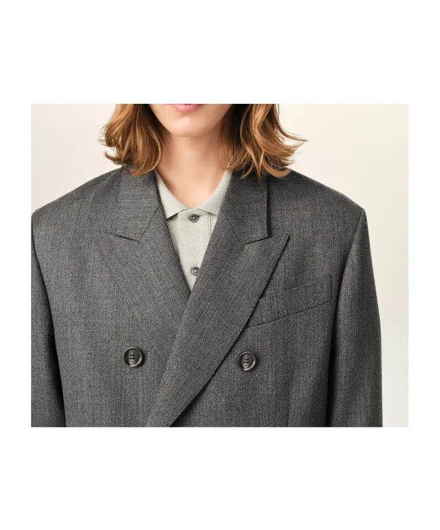 Ami Paris Grey double breasted wool blazer, photo 7 of 7 from SENSER
