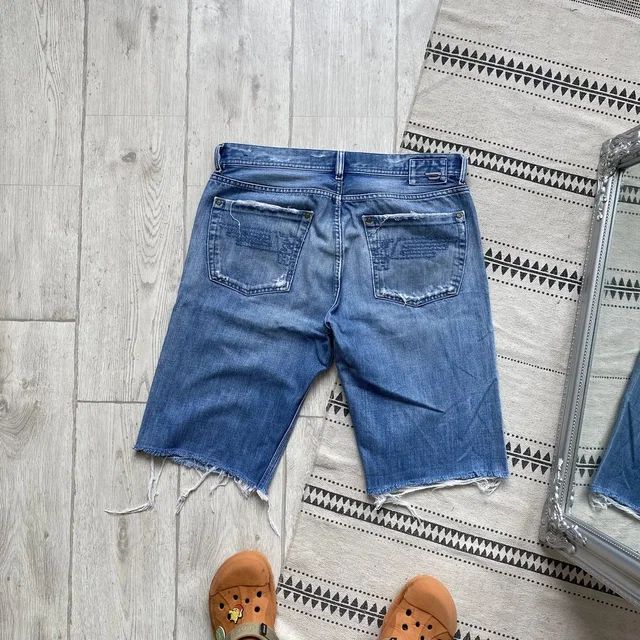 Diesel Vintage Denim Shorts Distressed Jeans Y2K in blue Denim from Grailed