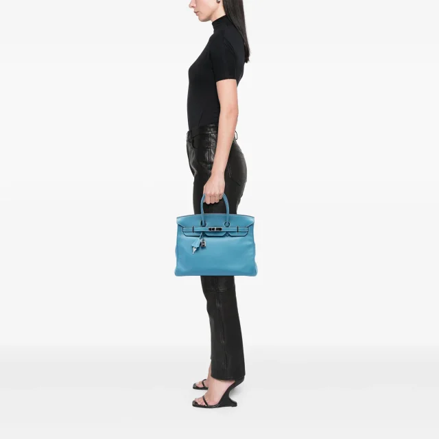 Hermès Swift Birkin Retourne 35 in blue Swift leather from Her-Age, photo 6 of 6