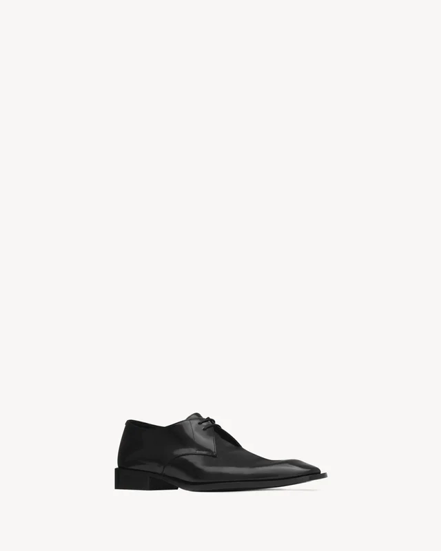 Saint Laurent CONNOR derbies in glazed leather, photo 2 of 3 from SENSER