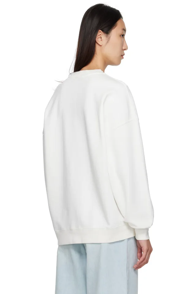 ANINE BING Off-White Miles Framed Monogram Sweatshirt, photo 3 of 4 from SSENSE